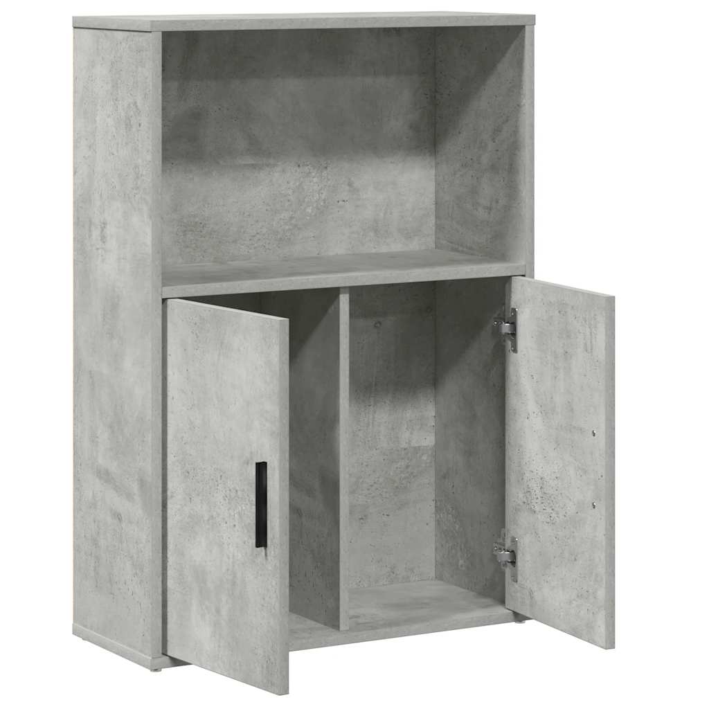 vidaXL Bücherregal Betongrau 60x24x85 cm Holzwerkstoff