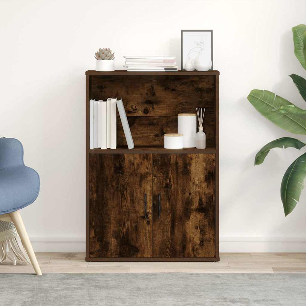 vidaXL Bücherregal Räuchereiche 60x24x85 cm Holzwerkstoff