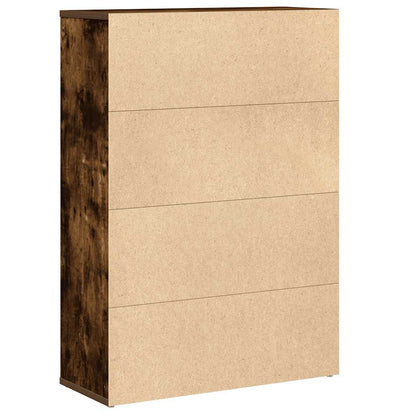 vidaXL Bücherregal Räuchereiche 60x24x85 cm Holzwerkstoff