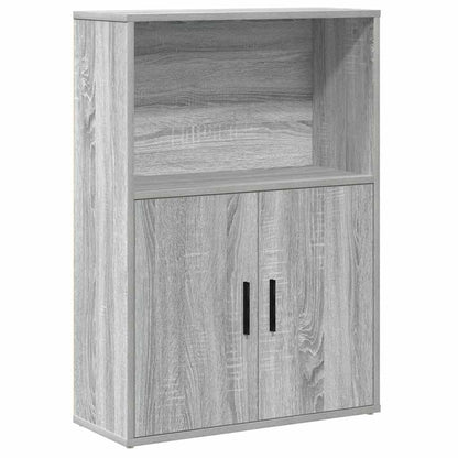 vidaXL Bücherregal Grau Sonoma 60x24x85 cm Holzwerkstoff