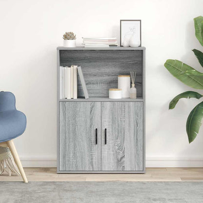 vidaXL Bücherregal Grau Sonoma 60x24x85 cm Holzwerkstoff