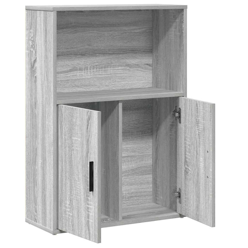 vidaXL Bücherregal Grau Sonoma 60x24x85 cm Holzwerkstoff