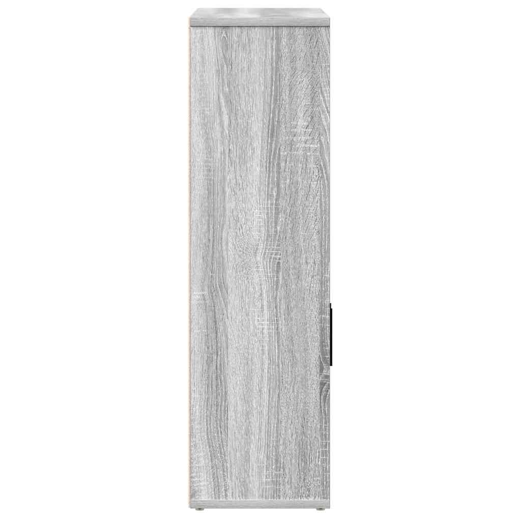 vidaXL Bücherregal Grau Sonoma 60x24x85 cm Holzwerkstoff