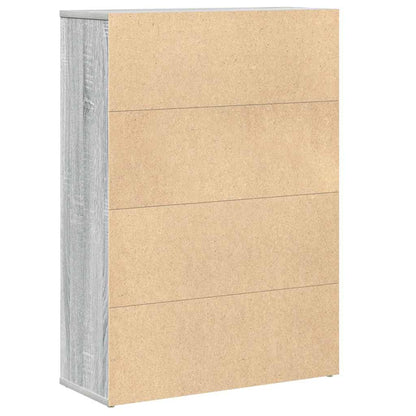 vidaXL Bücherregal Grau Sonoma 60x24x85 cm Holzwerkstoff