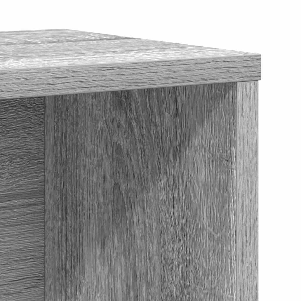 vidaXL Bücherregal Grau Sonoma 60x24x85 cm Holzwerkstoff