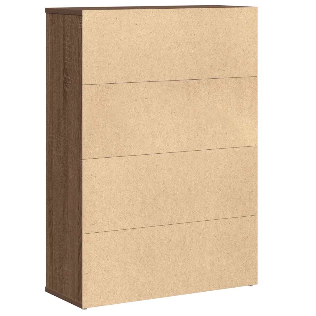 vidaXL Bücherregal Braun Eichen-Optik 60x24x85 cm Holzwerkstoff