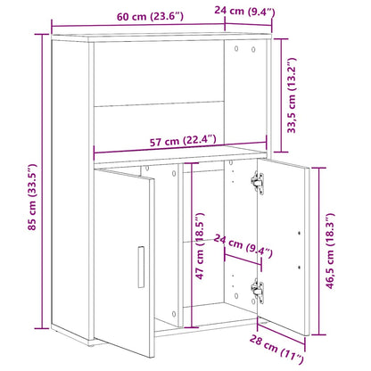 vidaXL Bücherregal Altholz-Optik 60x24x85 cm Holzwerkstoff