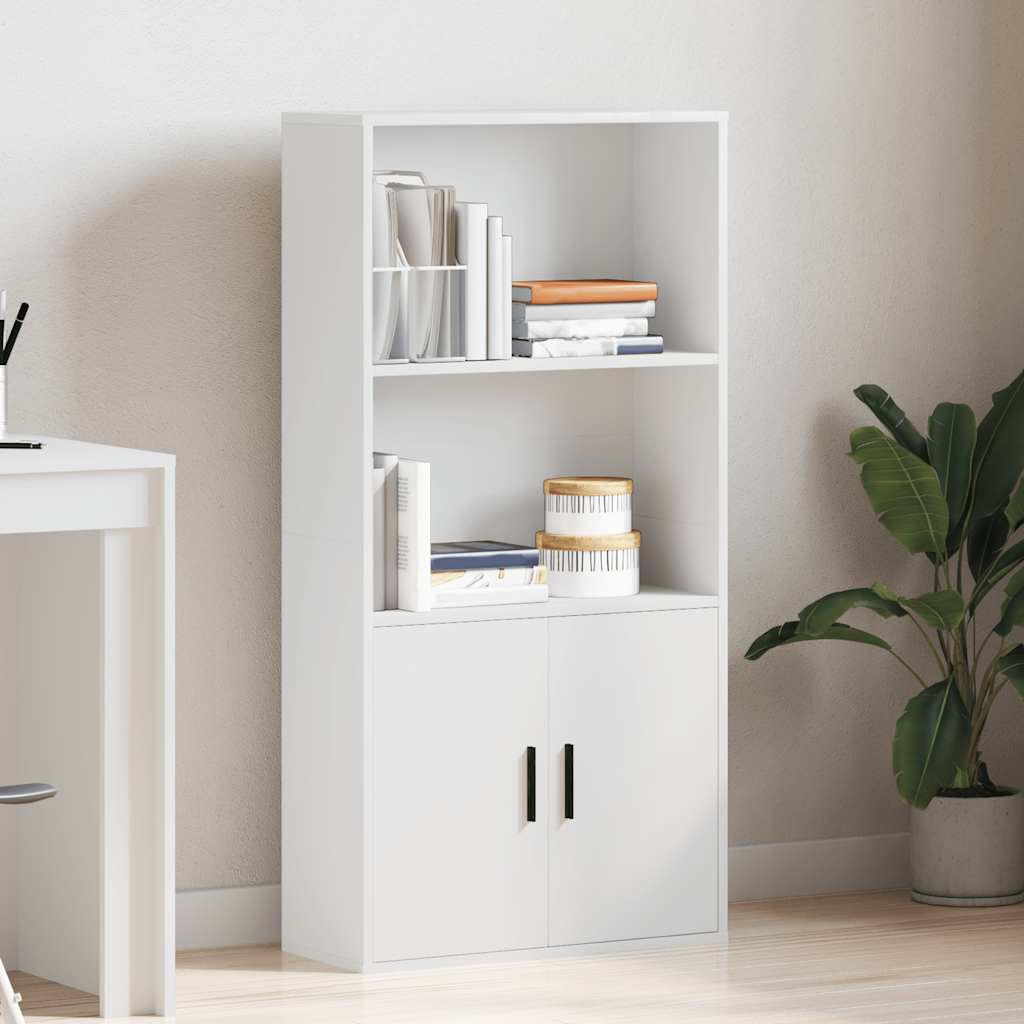 vidaXL Bibliothèque blanc 60x24x120 cm en bois d'ingénierie