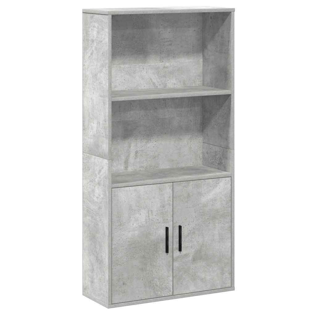 vidaXL Bibliothèque gris béton 60x24x120 cm en bois d'ingénierie