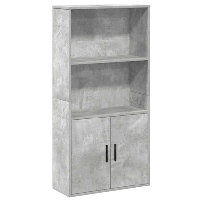 vidaXL Bibliothèque gris béton 60x24x120 cm en bois d'ingénierie
