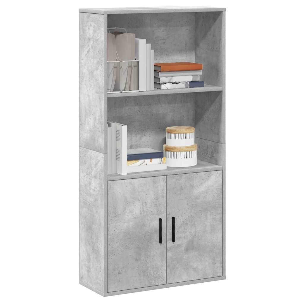 vidaXL Bibliothèque gris béton 60x24x120 cm en bois d'ingénierie