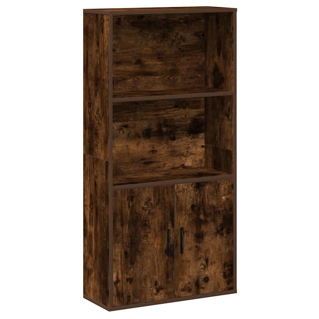vidaXL Étagère à livres chêne fumé 60x24x120 cm Bois d'ingénierie