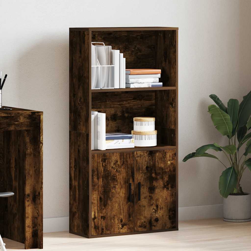 vidaXL Étagère à livres chêne fumé 60x24x120 cm Bois d'ingénierie