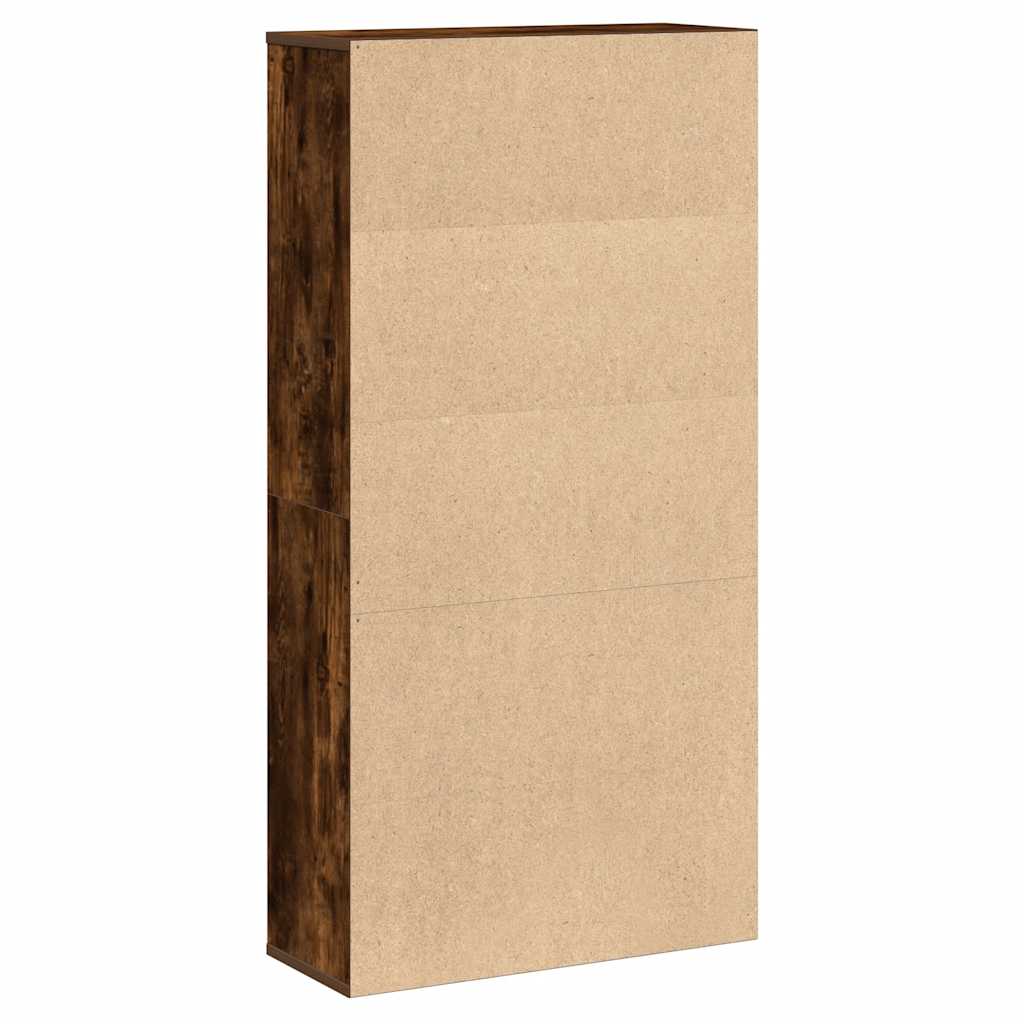 vidaXL Étagère à livres chêne fumé 60x24x120 cm Bois d'ingénierie