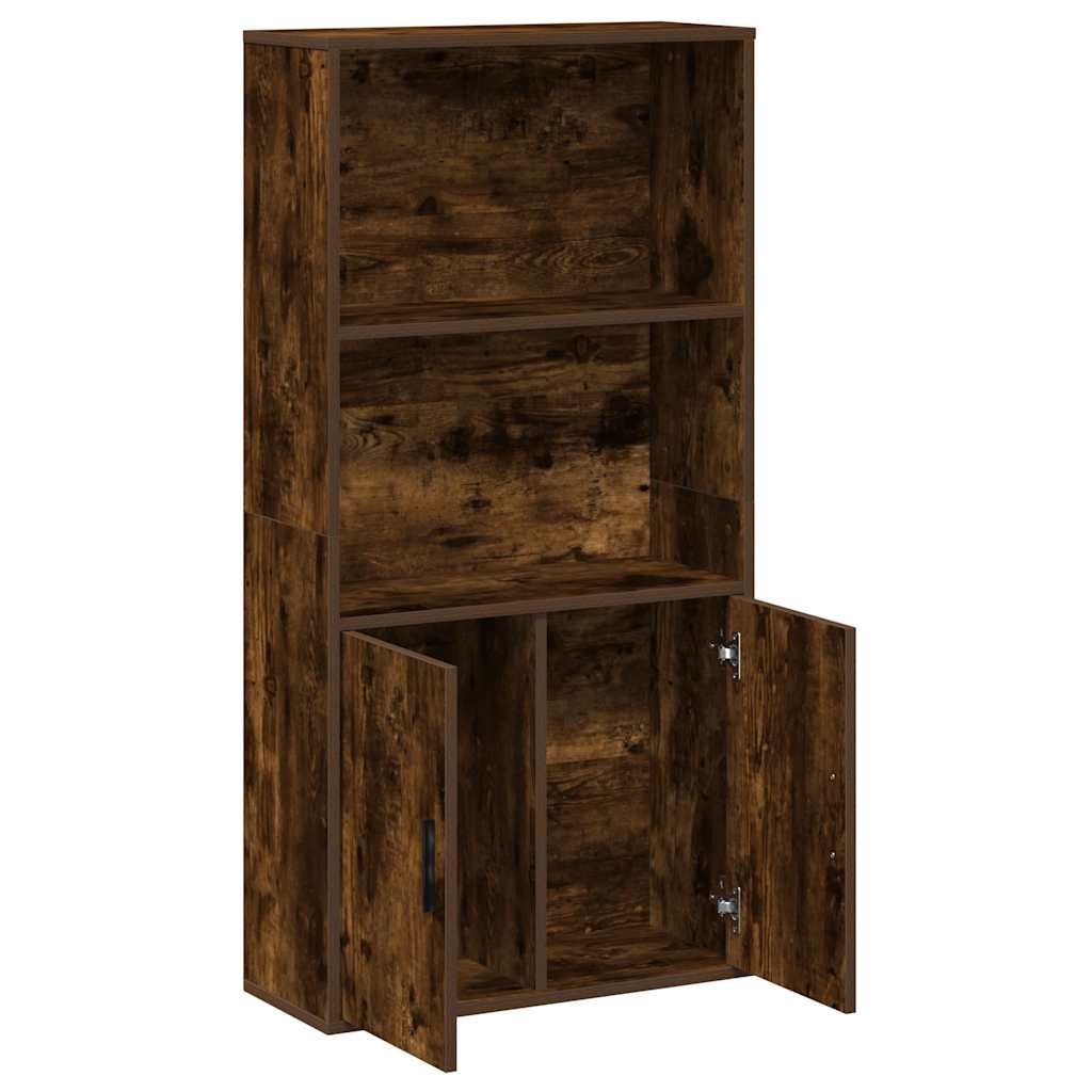 vidaXL Étagère à livres chêne fumé 60x24x120 cm Bois d'ingénierie