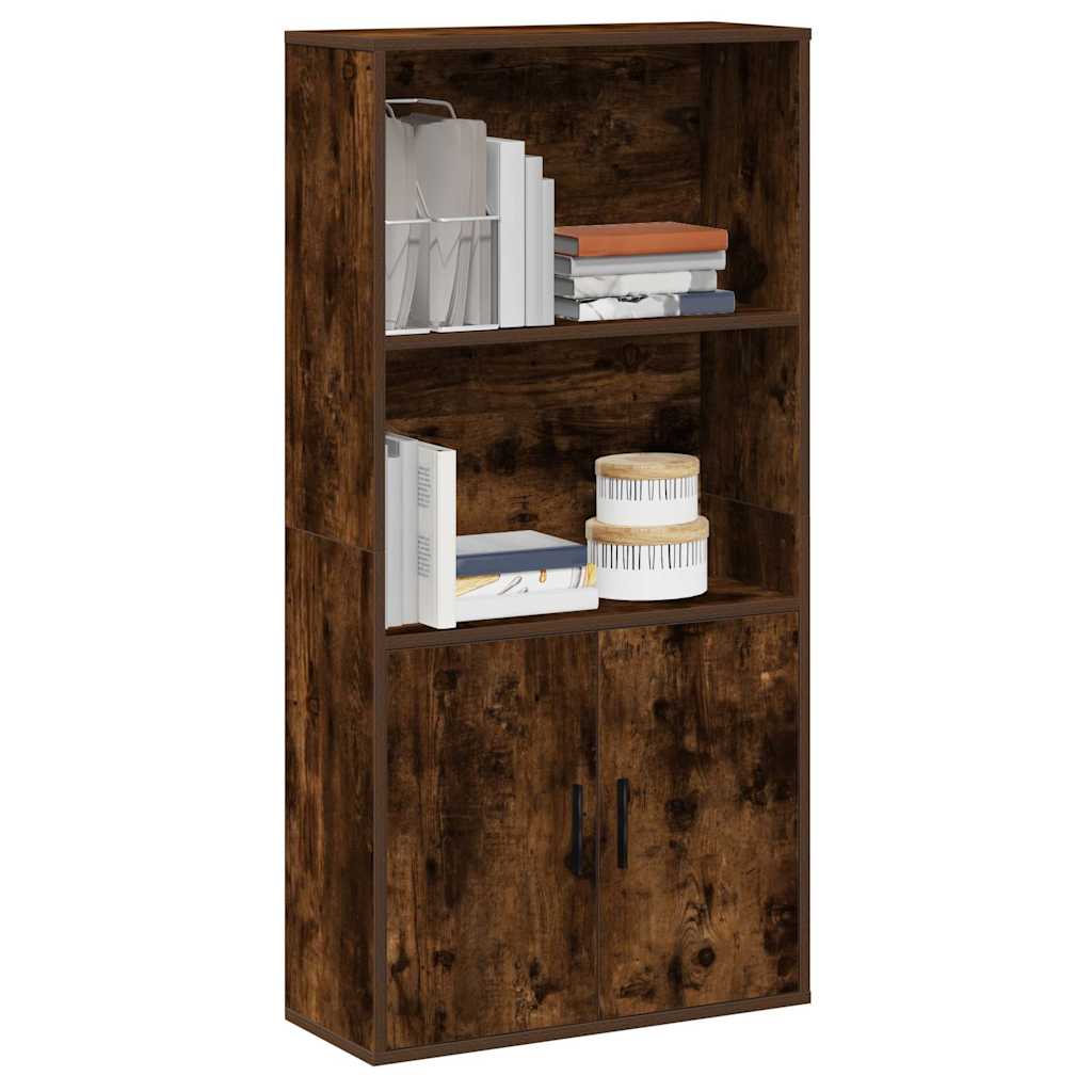 vidaXL Étagère à livres chêne fumé 60x24x120 cm Bois d'ingénierie