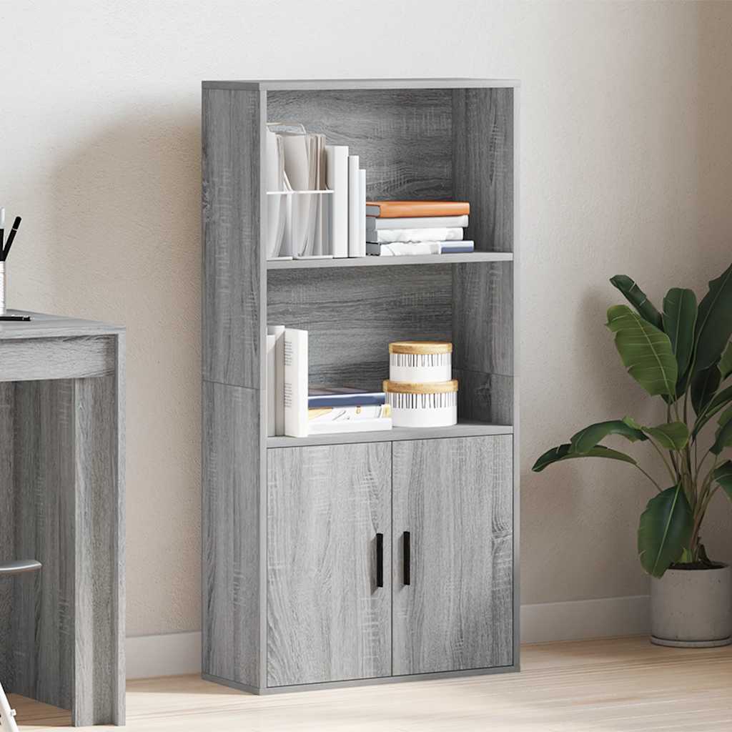 vidaXL Bibliothèque gris Sonoma 60x24x120 cm aggloméré