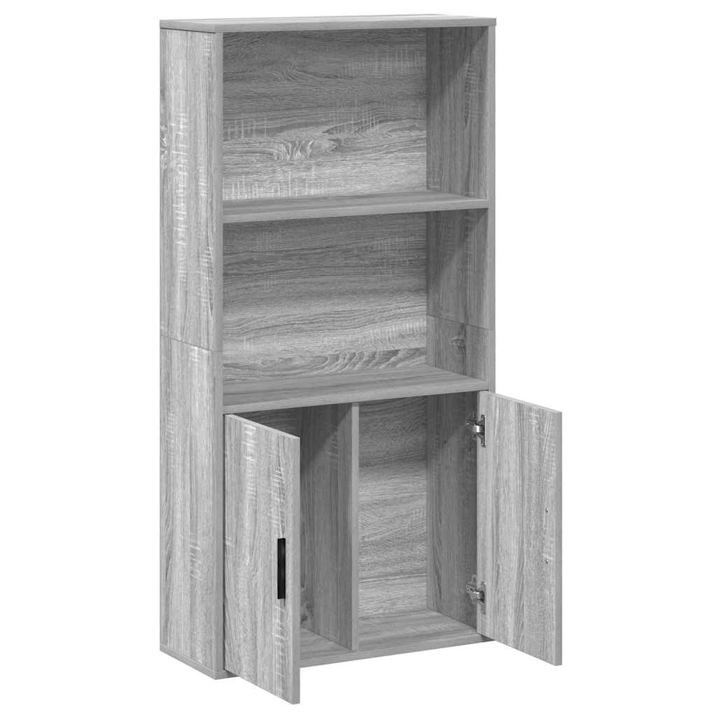 vidaXL Bibliothèque gris Sonoma 60x24x120 cm aggloméré