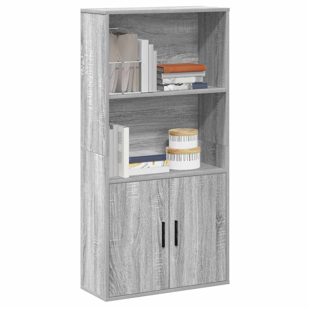 vidaXL Bibliothèque gris Sonoma 60x24x120 cm aggloméré