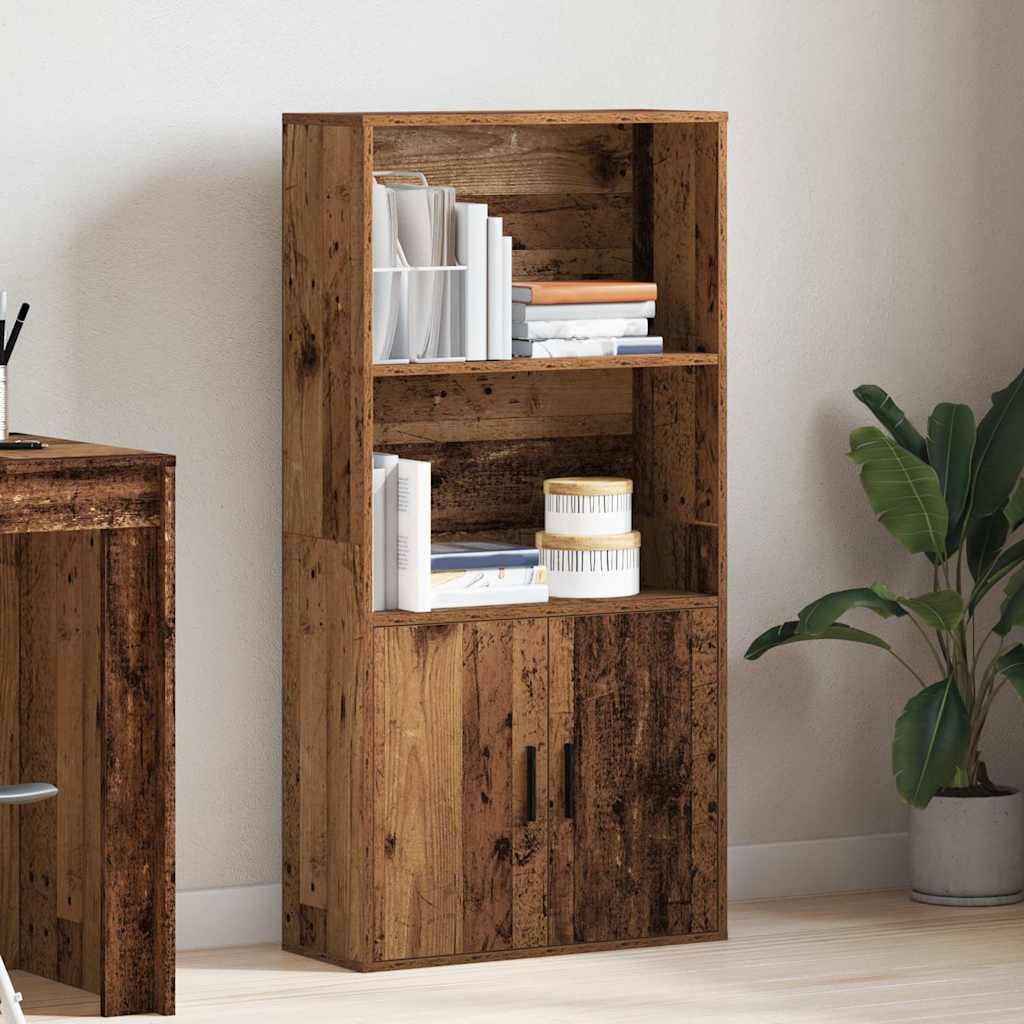 vidaXL Bücherregal Altholz-Optik 60x24x120 cm Holzwerkstoff