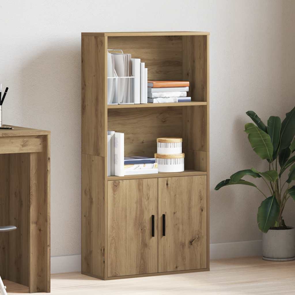 vidaXL Bibliothèque chêne artisan 60x24x120 cm bois d'ingénierie