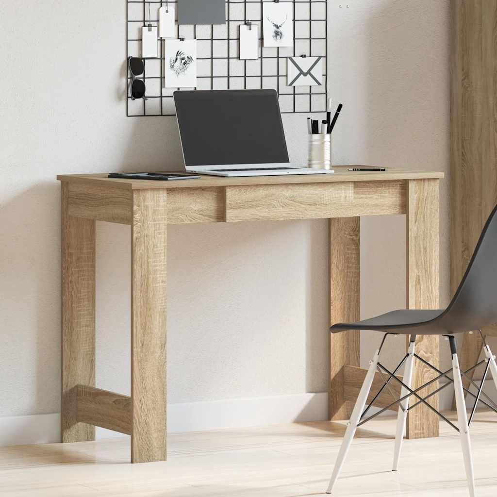 vidaXL Bureau chêne Sonoma 100x45x75 cm aggloméré