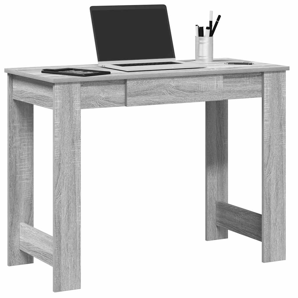 vidaXL Bureau gris Sonoma 100x45x75 cm Bois d'ingénierie