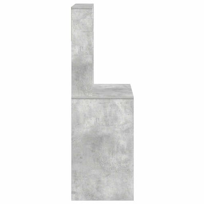 vidaXL Schreibtisch mit Regal Betongrau 100x45x140 cm Holzwerkstoff