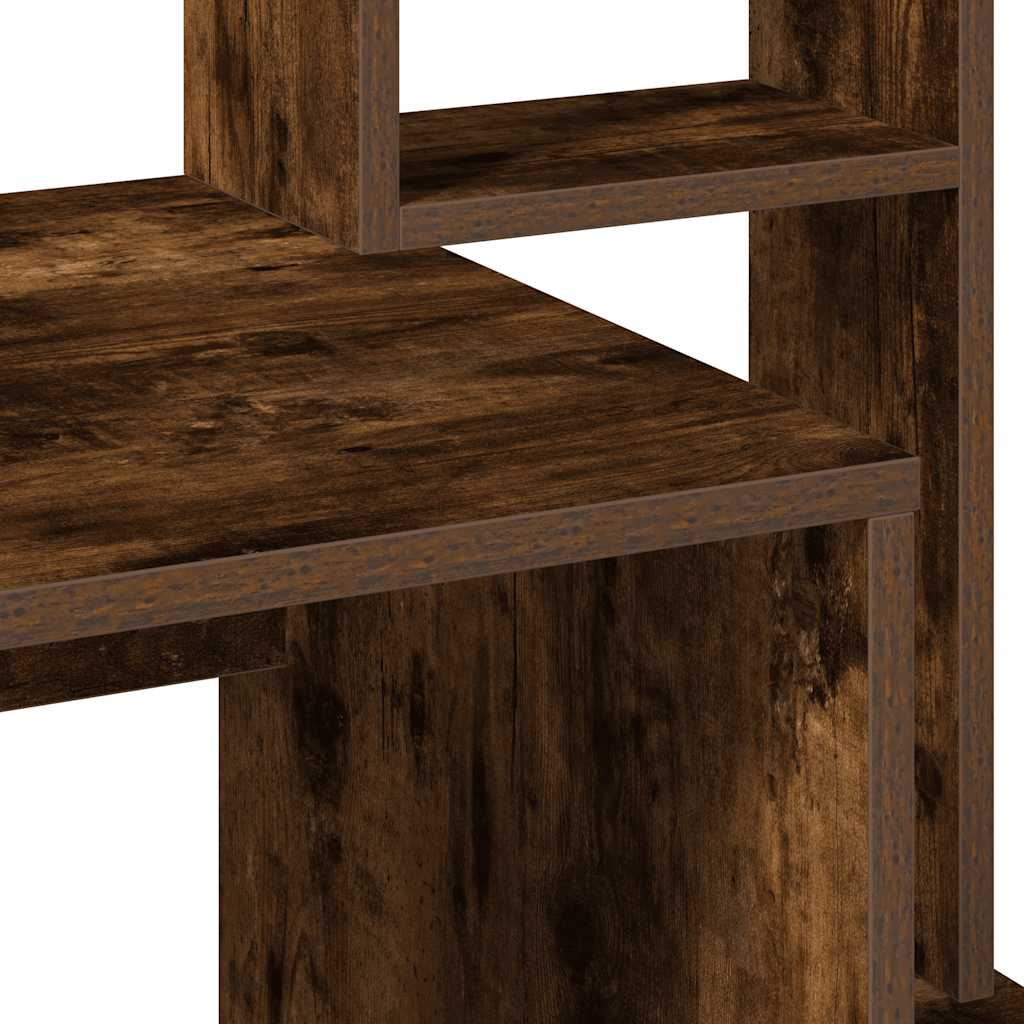 vidaXL Bureau avec étagère Chêne fumé 100x45x140 cm Bois d'ingénierie