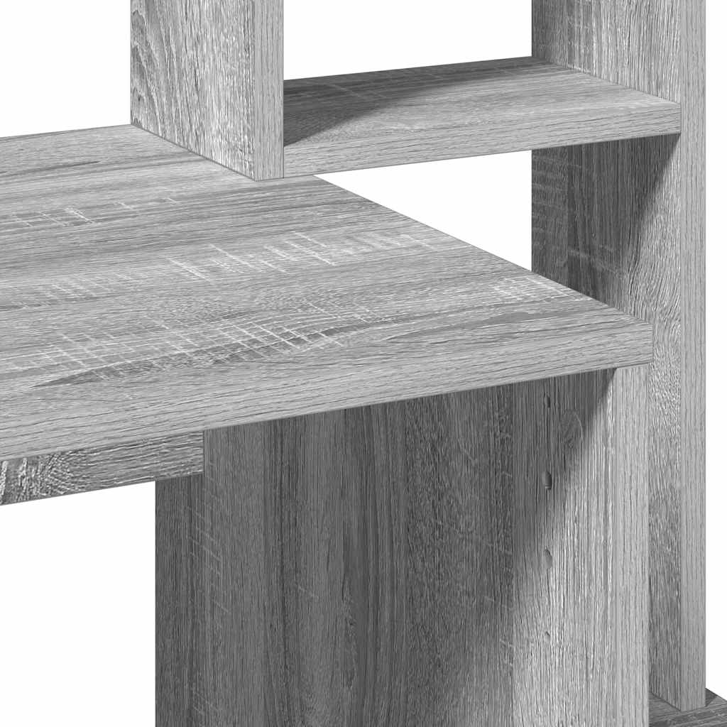 vidaXL Schreibtisch mit Regal Grau Sonoma 100x45x140 cm Holzwerkstoff