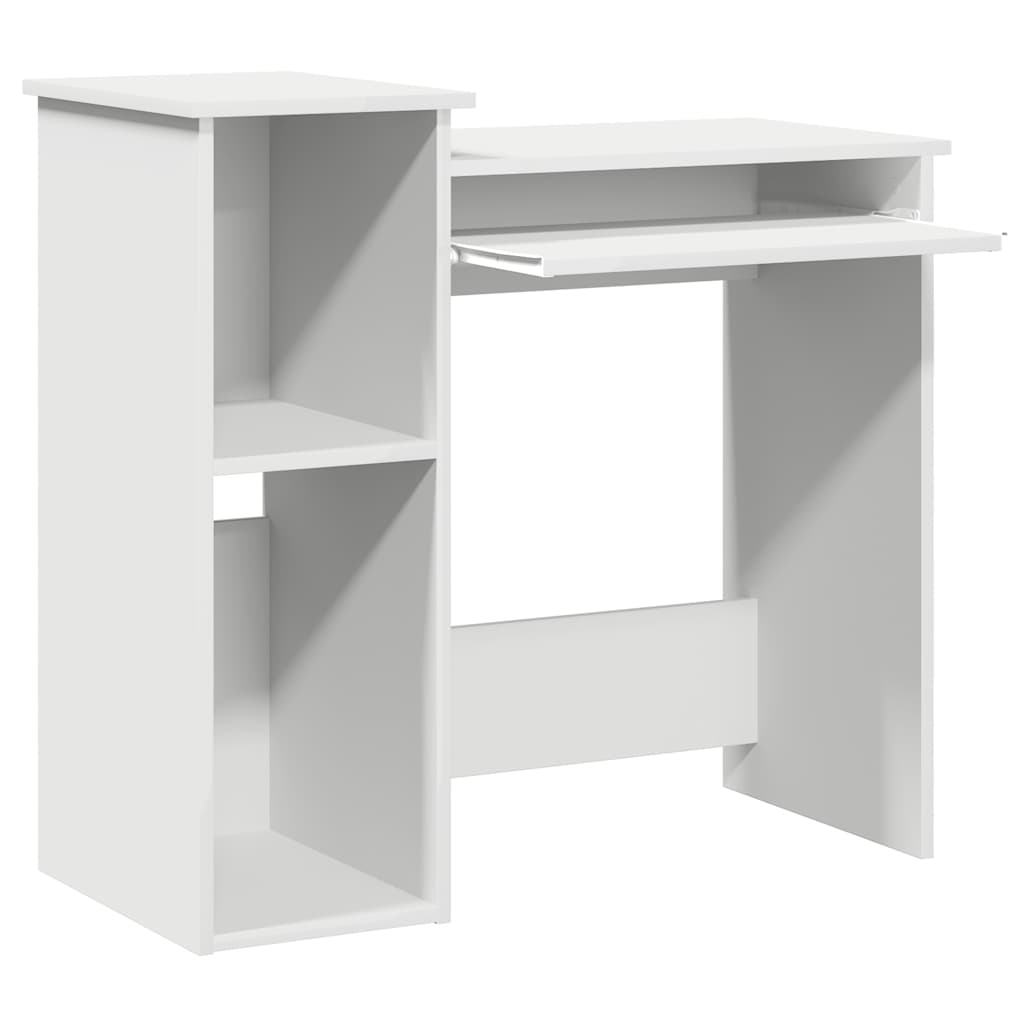 vidaXL Schreibtisch mit Regalen Weiß 84x40x78 cm Holzwerkstoff