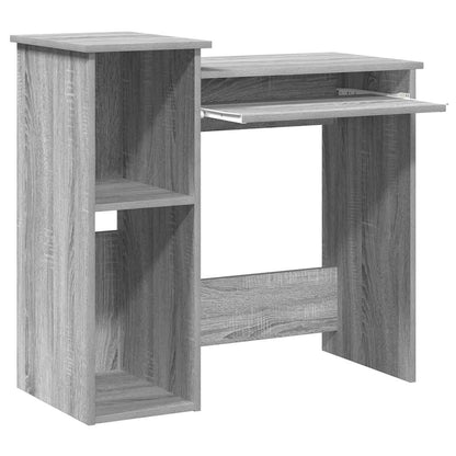 vidaXL Schreibtisch mit Regal Grau Sonoma 84x40x78 cm Holzwerkstoff