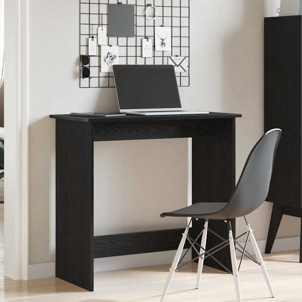 vidaXL Bureau Noir 80x40x75 cm Bois d'ingénierie