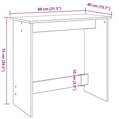 vidaXL Schreibtisch Artisan-Eiche 80x40x75 cm Holzwerkstoff