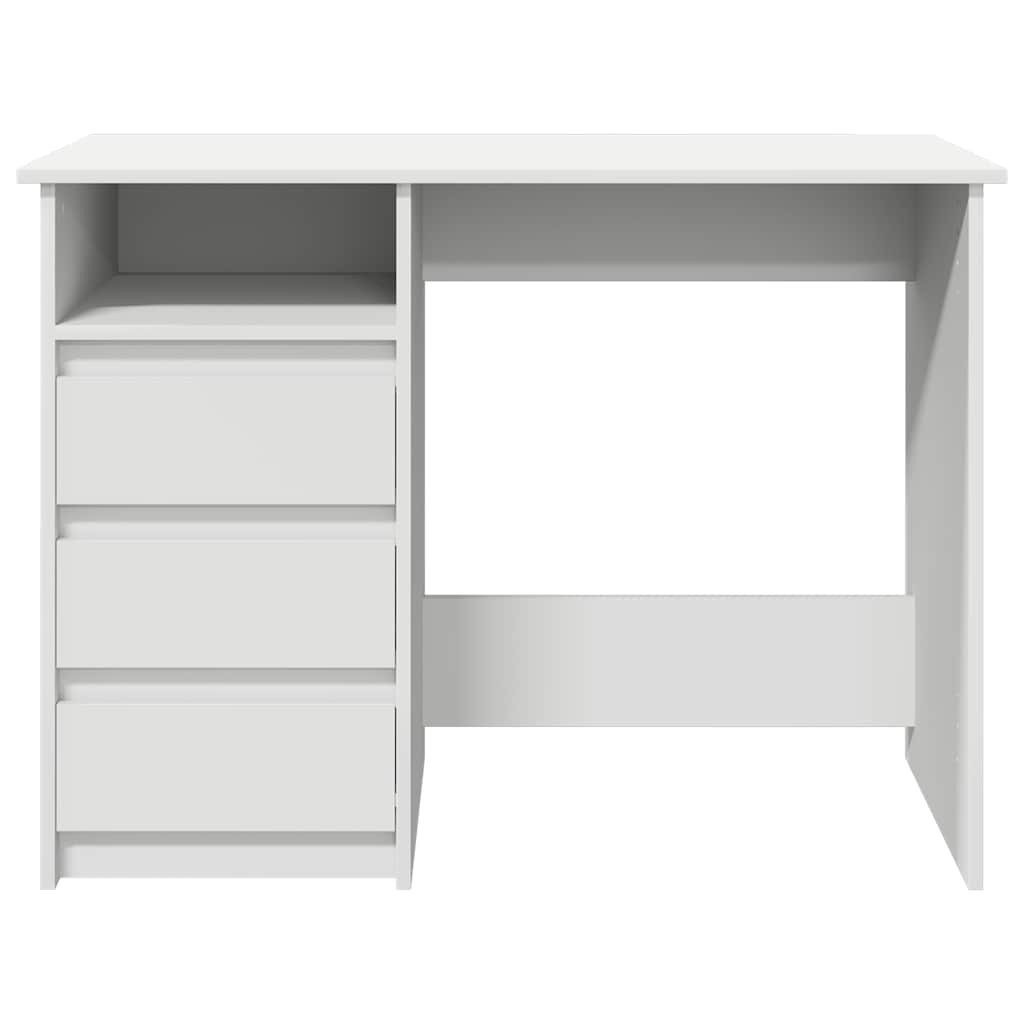 vidaXL Bureau Blanc 102x50x75 cm Bois d'ingénierie