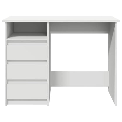 vidaXL Bureau Blanc 102x50x75 cm Bois d'ingénierie