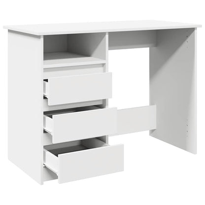 vidaXL Bureau Blanc 102x50x75 cm Bois d'ingénierie