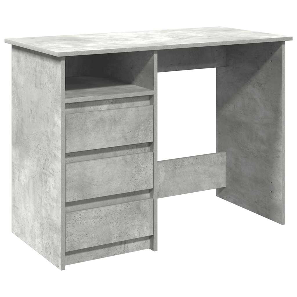 vidaXL Schreibtisch Betongrau 102x50x75 cm Holzwerkstoff