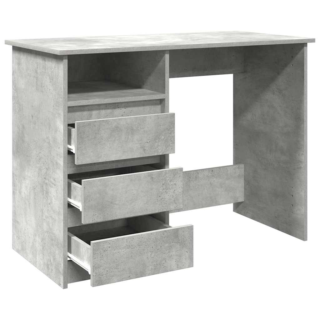 vidaXL Schreibtisch Betongrau 102x50x75 cm Holzwerkstoff