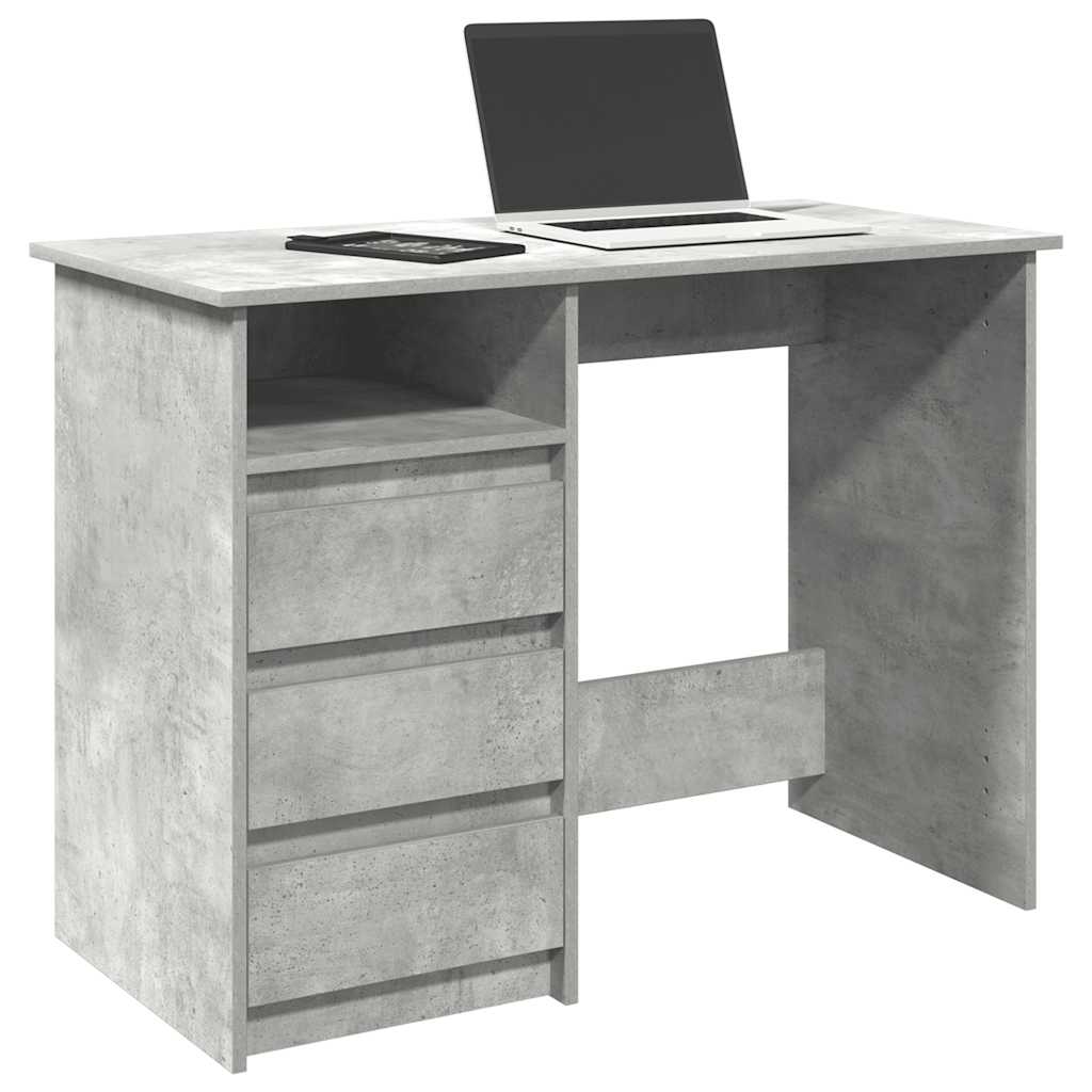vidaXL Schreibtisch Betongrau 102x50x75 cm Holzwerkstoff