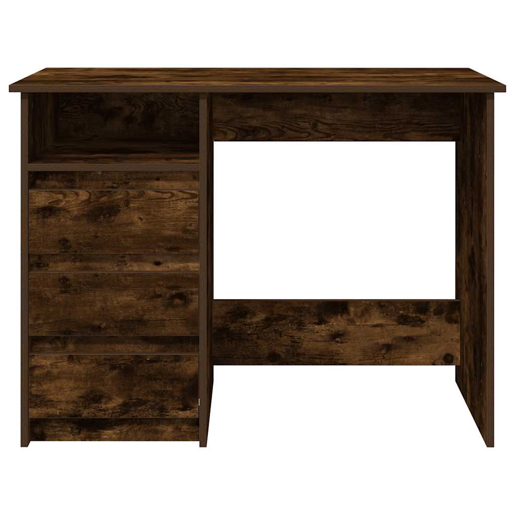 vidaXL Schreibtisch Räuchereiche 102x50x75 cm Holzwerkstoff