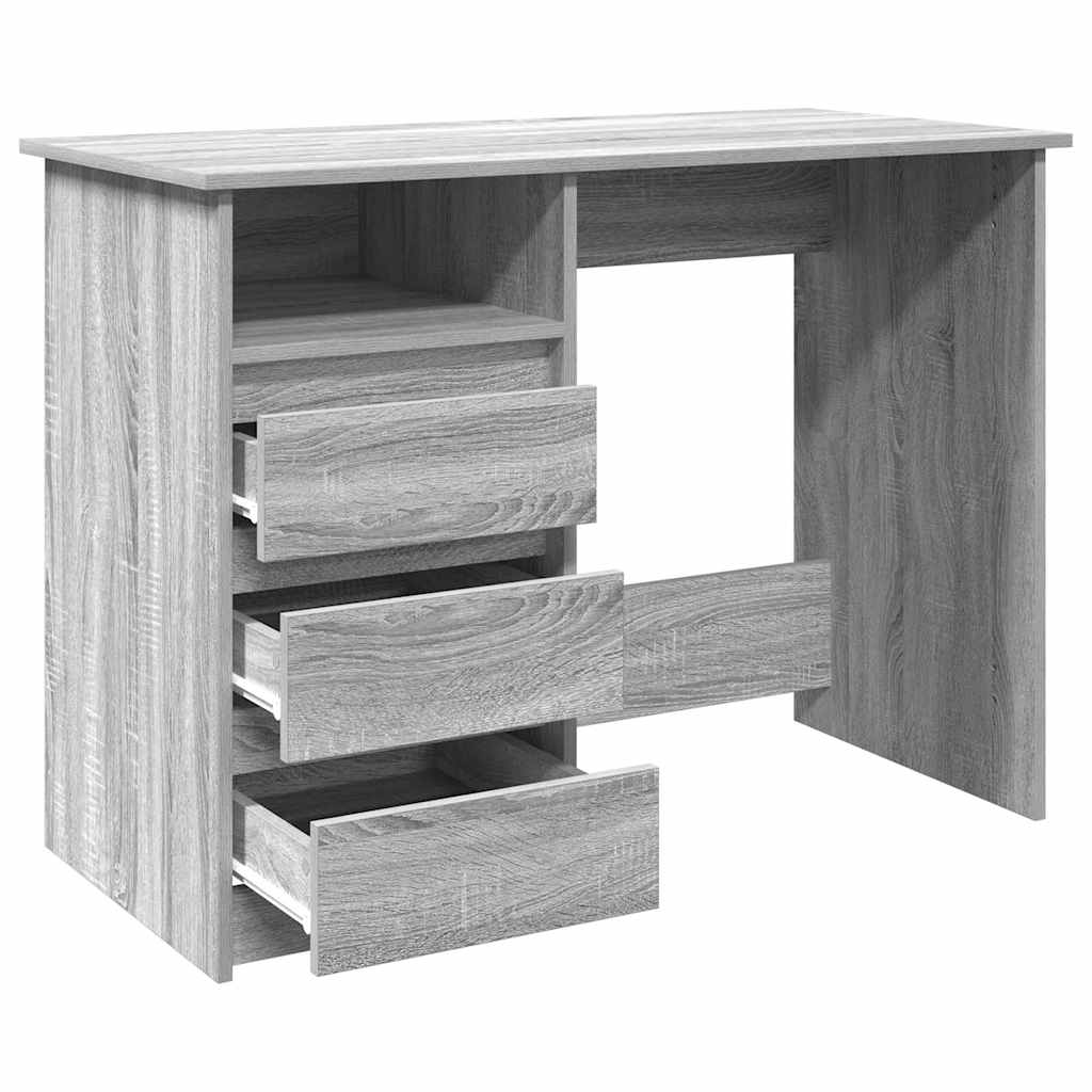 vidaXL Bureau Gris Sonoma 102x50x75 cm Bois d'ingénierie