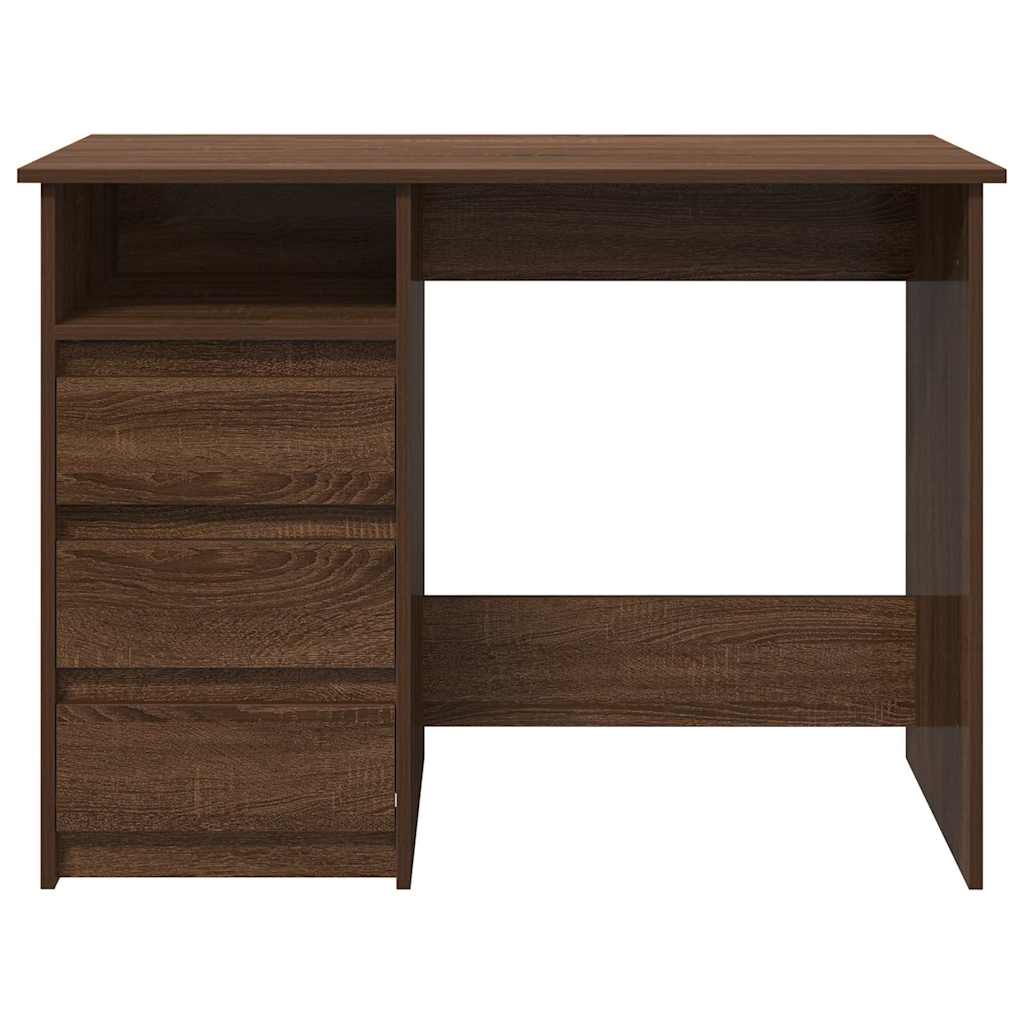 vidaXL Schreibtisch Braun Eichen-Optik 102x50x75 cm Holzwerkstoff