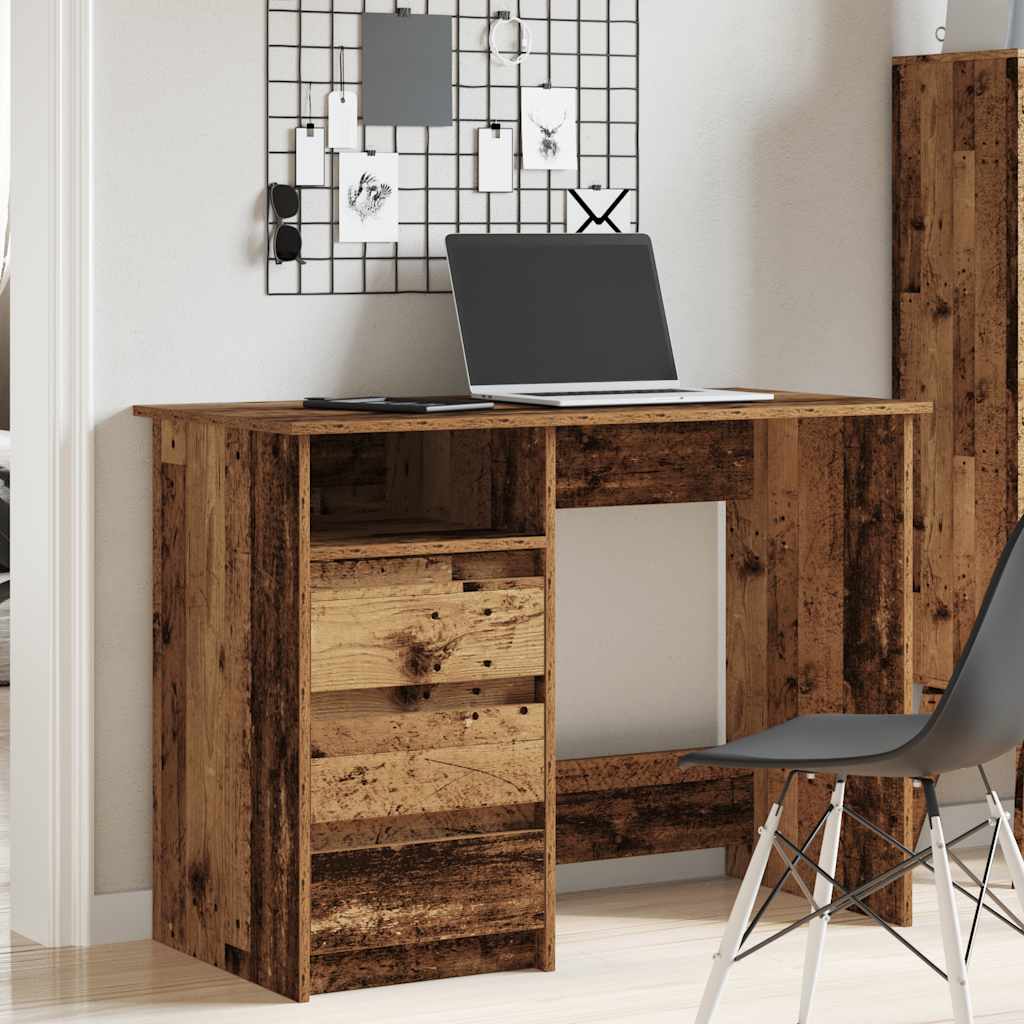vidaXL Schreibtisch Altholz-Optik 102x50x75 cm Holzwerkstoff