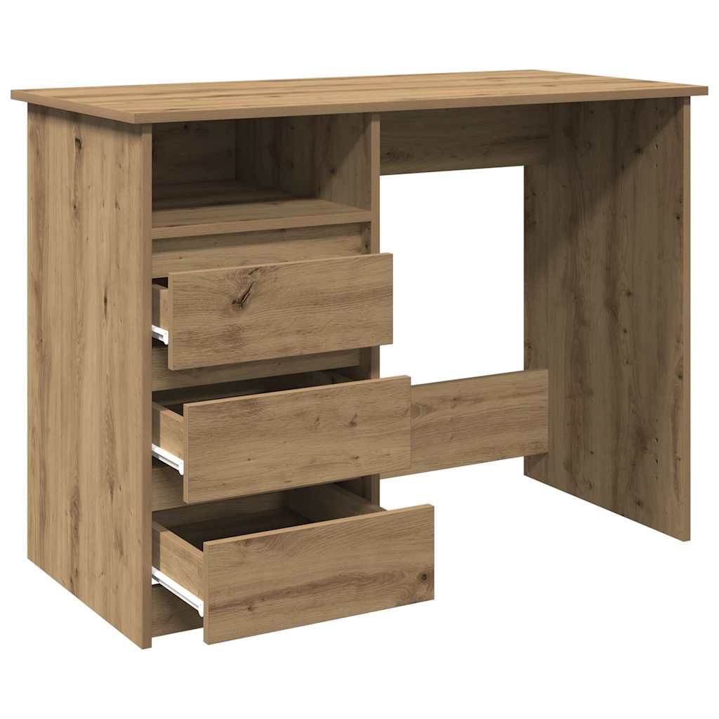 vidaXL Schreibtisch Artisan-Eiche 102x50x75 cm Holzwerkstoff