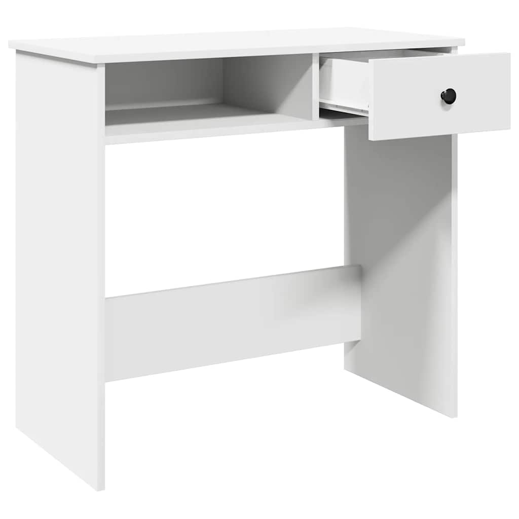 vidaXL Bureau Blanc 80×40×75 cm Bois d'ingénierie