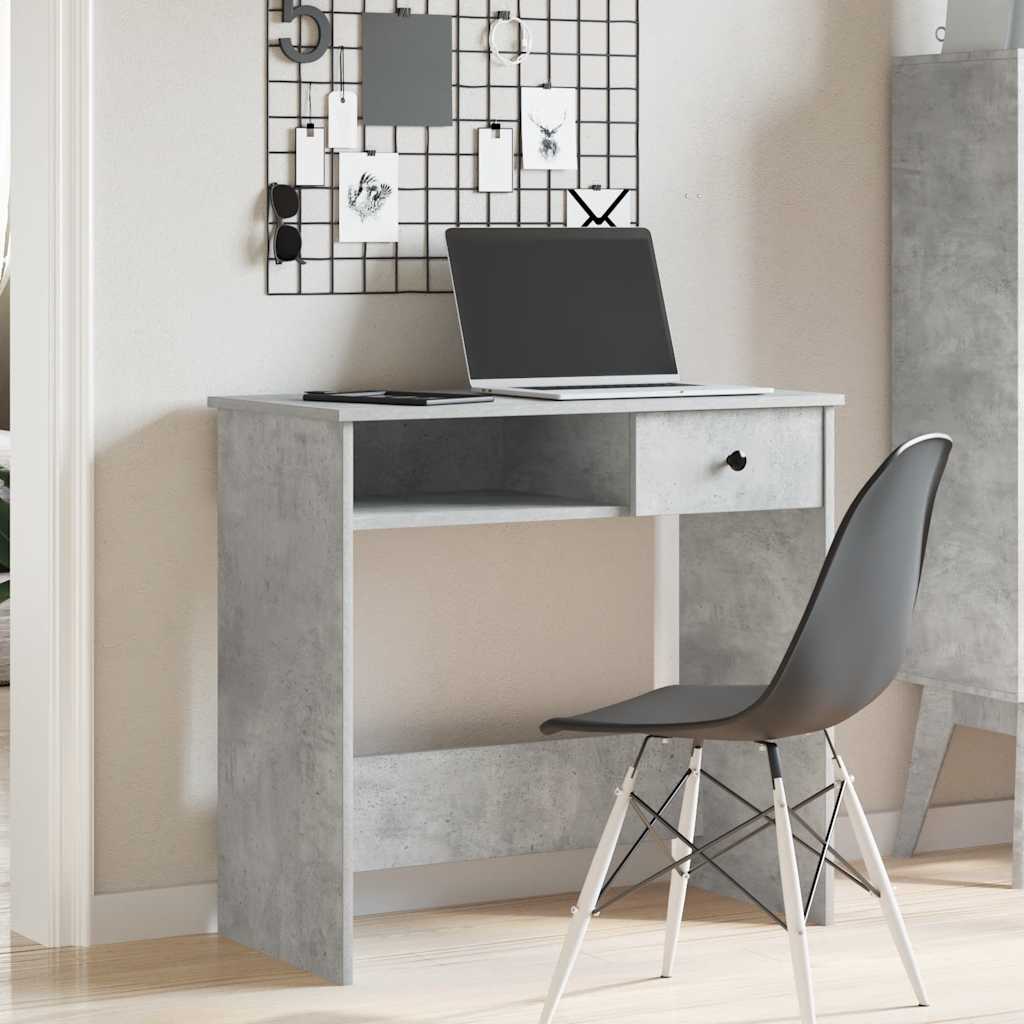 vidaXL Schreibtisch Betongrau 80x40x75 cm Holzwerkstoff