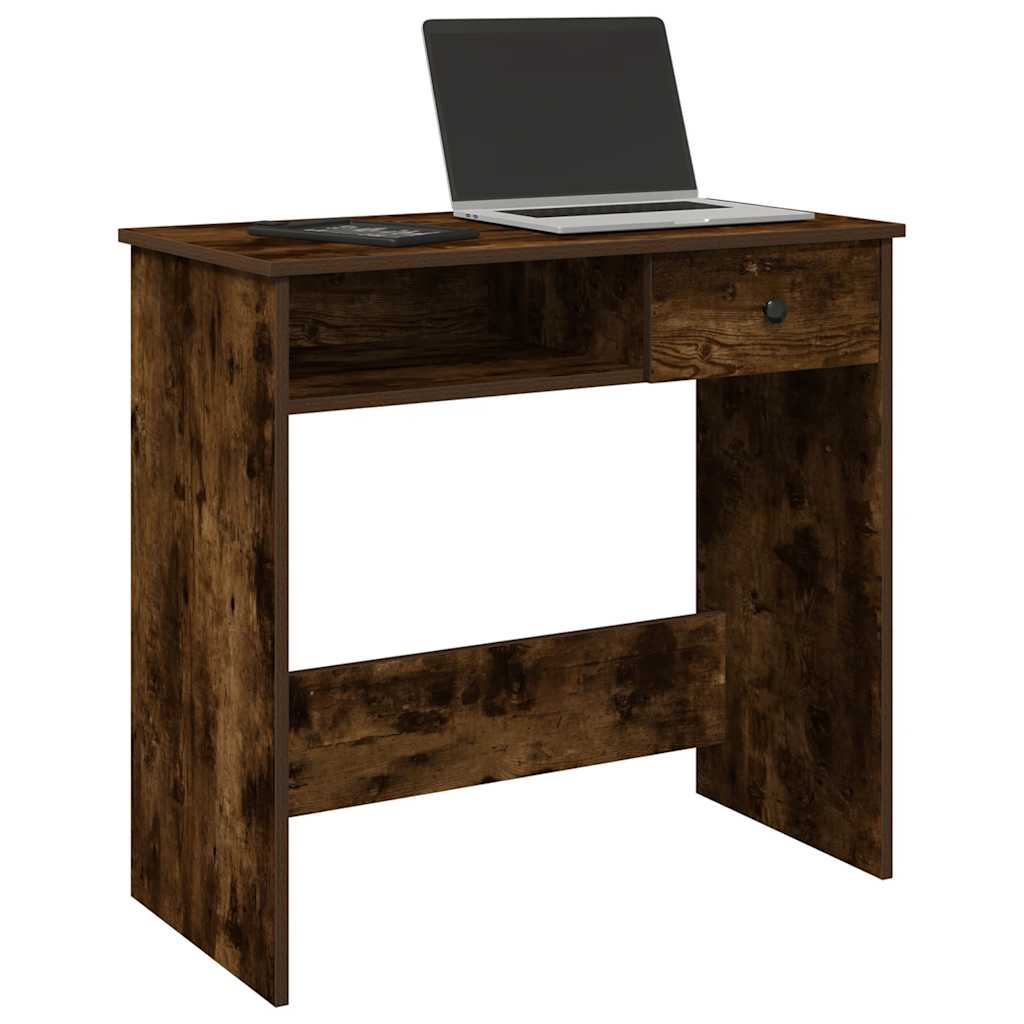 vidaXL Schreibtisch Räuchereiche 80x40x75 cm Holzwerkstoff
