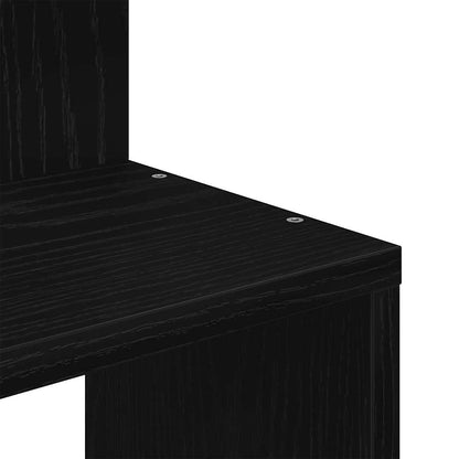 vidaXL Wand-Eckregal Schwarz 32x32x127,5 cm Holzwerkstoff