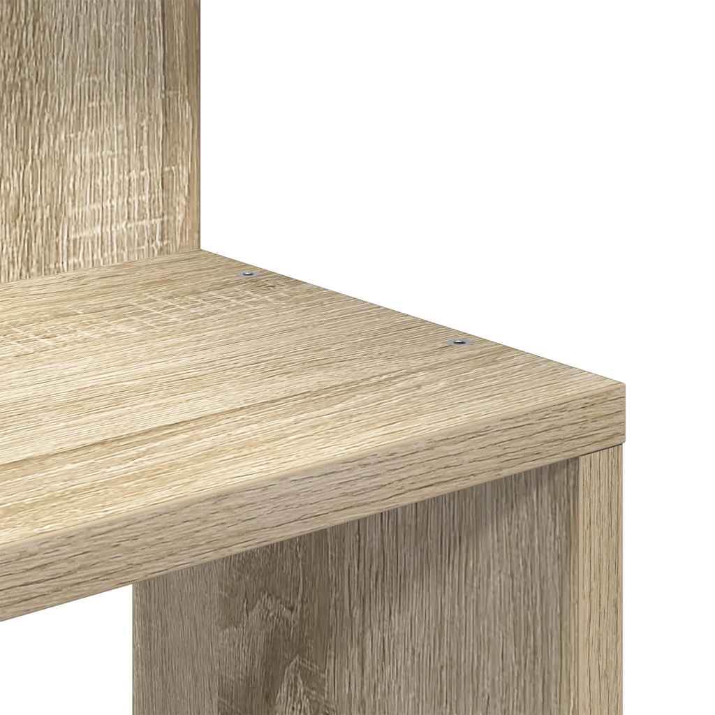 vidaXL Wand-Eckregal Sonoma-Eiche 32x32x127,5 cm Holzwerkstoff